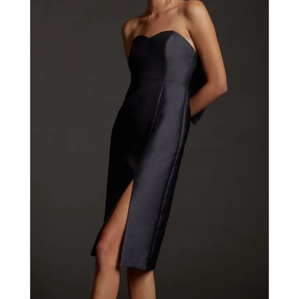nwt: anthropologie hutch slim bow back midi dress - Picture 2 of 9